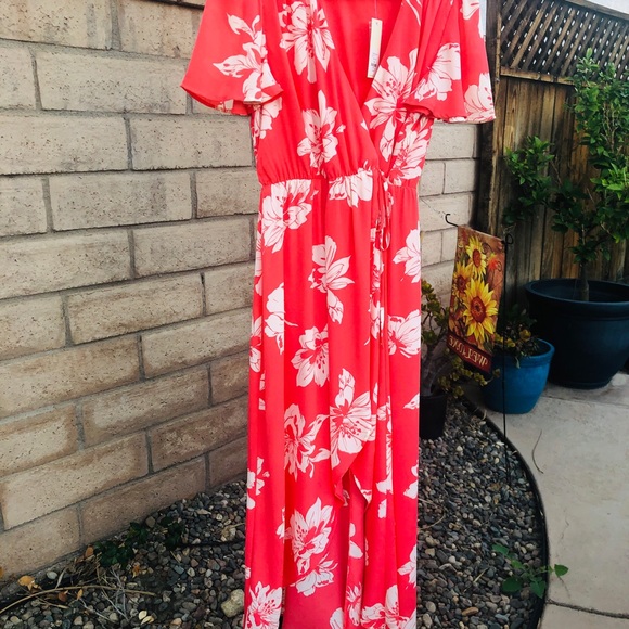 Mi Ami High/Low Wrap Floral Dress - Picture 7 of 8